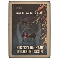 Portret nacrtan ugljenom i kišom Midhat Ajanović - Ajan / otpis