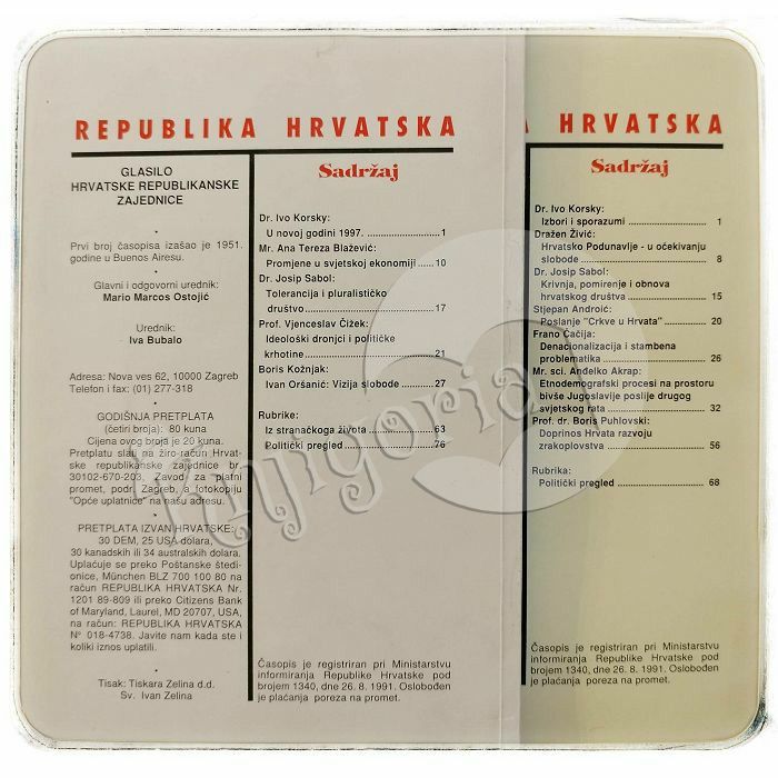 Republika Hrvatska časopis broj 183-194